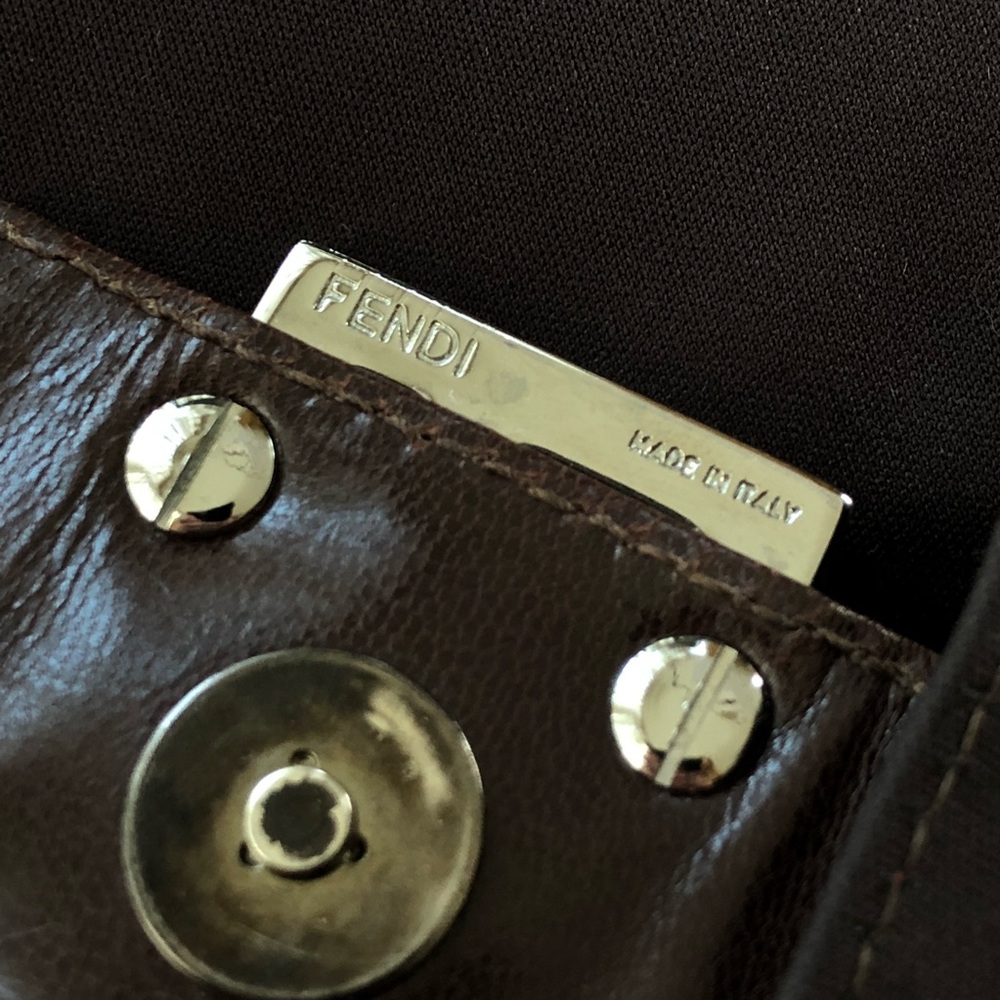 FENDI Brown Nylon Backpack w/ Leather Trim - Picture 5 of 8